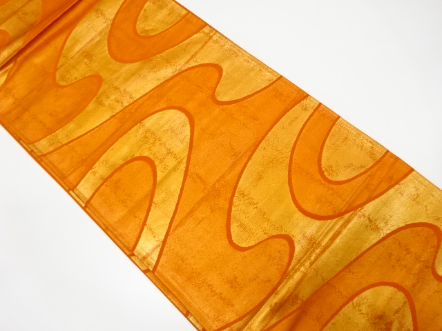 アンティーク　流水模様織り出し袋帯（材料）